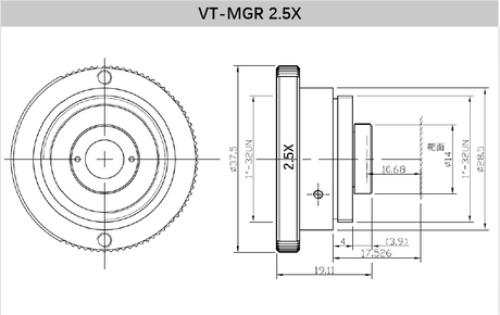 Industrial Lens Magnifier 1.5x 2x 2.5x 4x - Vision Datum