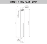 Lens Holder for V-Mount Lens and Threaded Adapter - Vision Datum