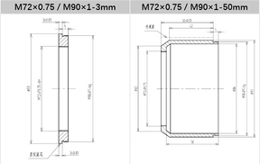 V-Mount to C-Mount Adapter Ring for Industrial Lenses - Vision Datum