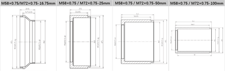 V-Mount to C-Mount Adapter Ring for Industrial Lenses - Vision Datum