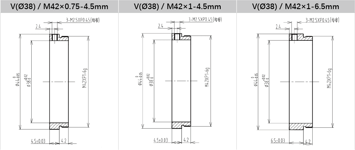V-Mount to C-Mount Adapter Ring for Industrial Lenses - Vision Datum