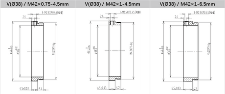 V-Mount to C-Mount Adapter Ring for Industrial Lenses - Vision Datum