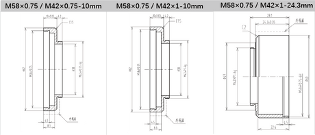 V-Mount to C-Mount Adapter Ring for Industrial Lenses - Vision Datum