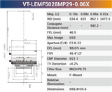 VT-LEMF-MP29 29MP F-Mount High Resolution Lens - Vision Datum